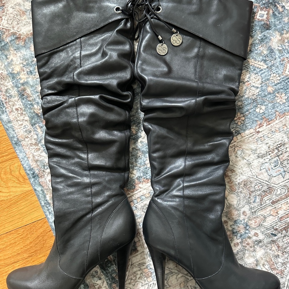 Jessica Simpson Charcoal Over the Knee Boots
